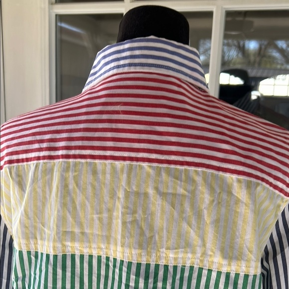 Jones New York tunic length Button Down Shirt with Asymmetrical Color E - Picture 10 of 11